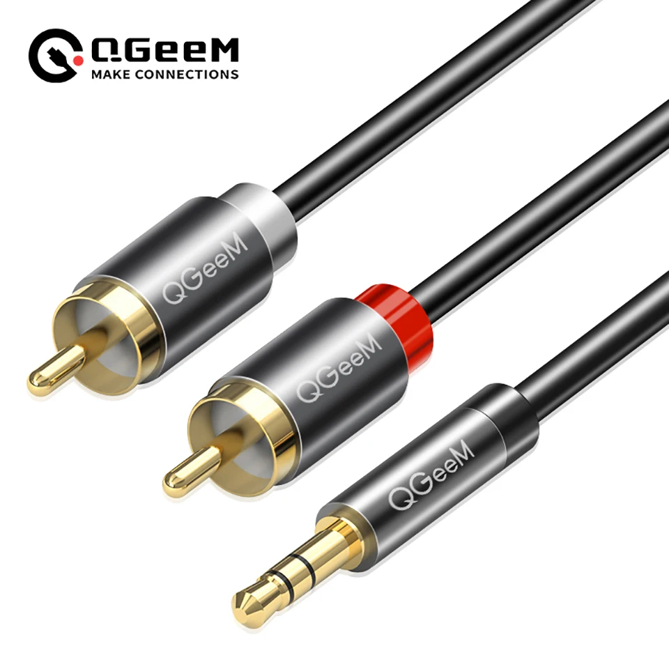 Home Cinema Tv - QGeeM RCAケーブル 2RCA-3.5mmオーディオケーブル RCA 3.5mmジャック RCA