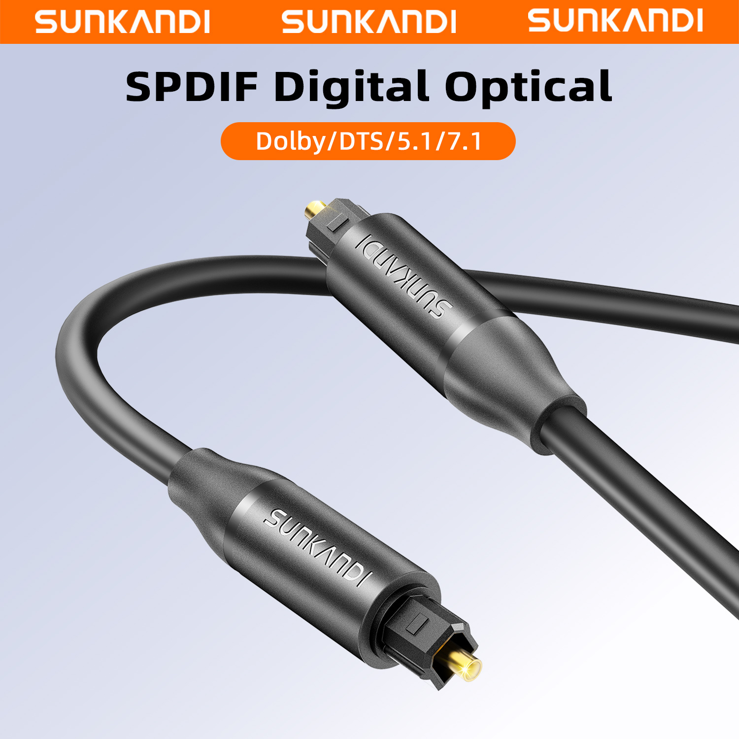 Audio Home Cinema - SUNKANDI 光ファイバーオーディオケーブル、Toslink 光ファイバーコード、S/PDIF デジタル光オーディオケーブル、ホームシアター、Xbox、テレビ用、ブラック