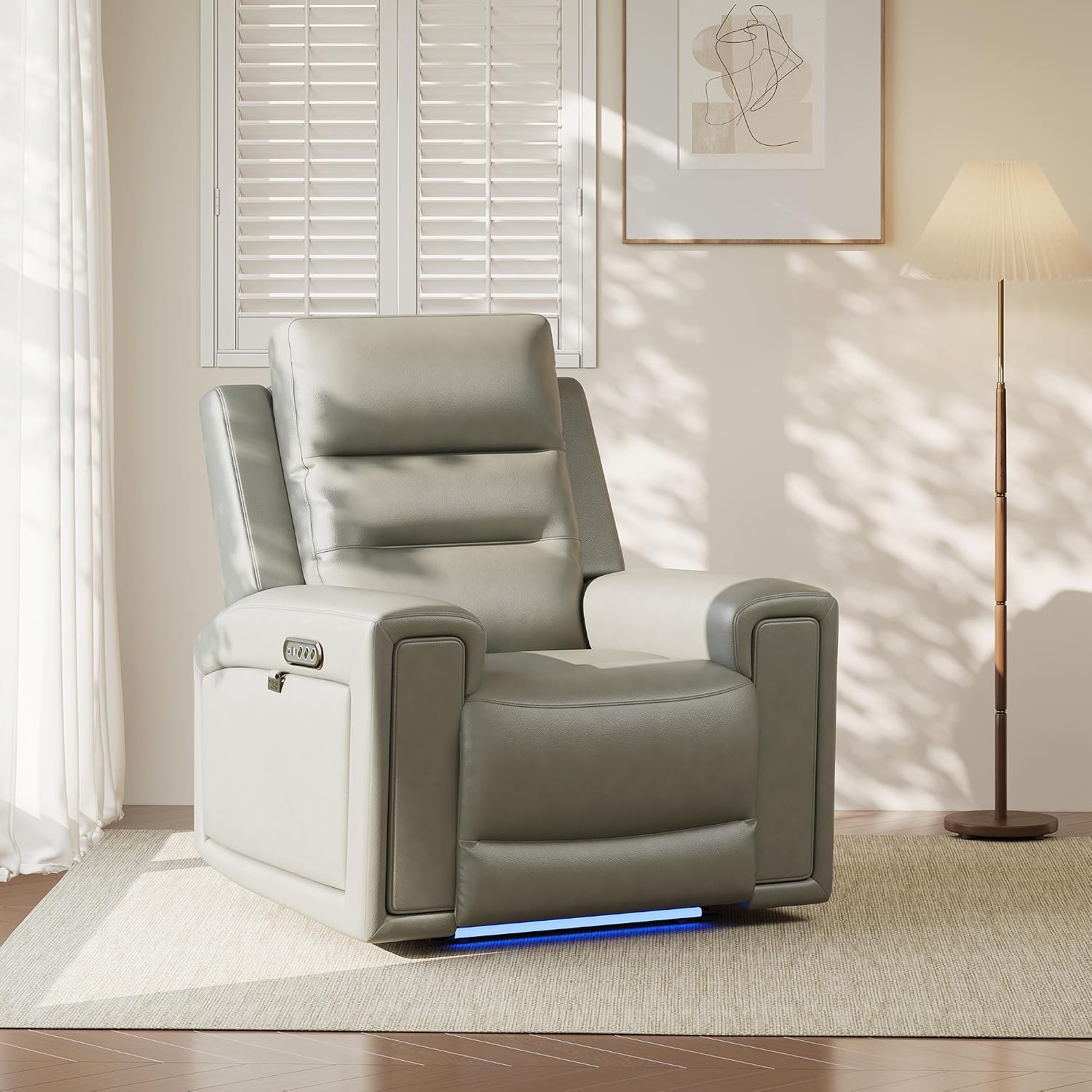 Home Cinema Chairs - トリプルモーター電動リクライニングチェア、レザーウォールハガー型リクライニングソファ（ホームシアター、子供部屋、独立型、カスタマイズ可能）