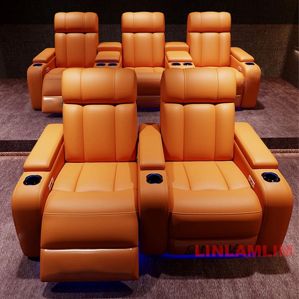 MANBAS 高級電動リクライニングシネマチェア。カップホル - Home Cinema Chairs のレビューと価格