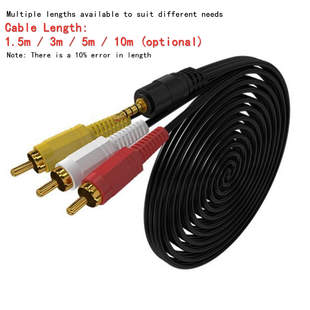 3.5 ミリメートルに 3 RCA オーディオビデオケーブル - Home Cinema Tv のレビューと価格