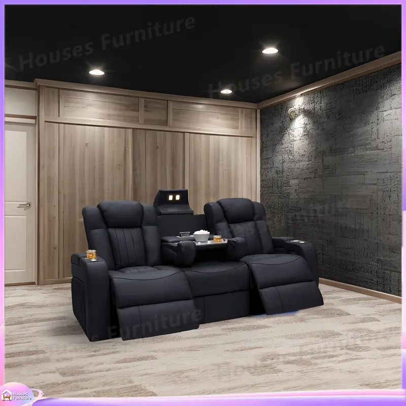 レザー製リクライニングソファ ホームシアター シネマチェア  - Home Cinema Chairs のレビューと価格